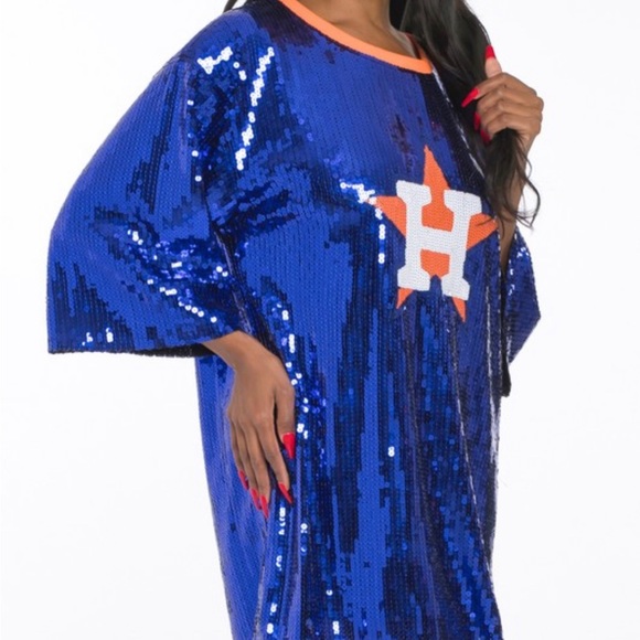 Sale‼️Houston Astros sequins dress. No discount - Picture 9 of 11